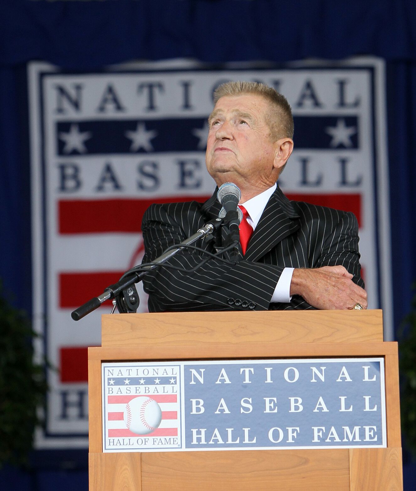 Whitey Herzog inducted into the baseball hall of fame in Cooperstown, N.Y.